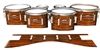 Dynasty Custom Elite Tenor Drum Slips - Lateral Brush Strokes Orange and Black (Orange)