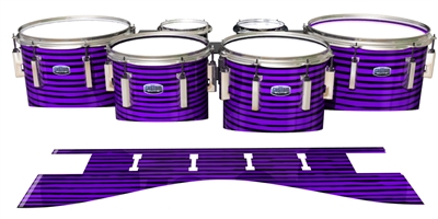 Dynasty Custom Elite Tenor Drum Slips - Lateral Brush Strokes Purple and Black (Purple)