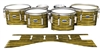 Dynasty Custom Elite Tenor Drum Slips - Lateral Brush Strokes Yellow and Black (Yellow)