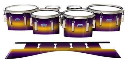 Dynasty Custom Elite Tenor Drum Slips - Light Barrier Fade (Purple) (Yellow)