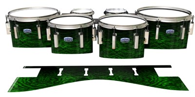 Dynasty Custom Elite Tenor Drum Slips - Mantis Green Rosewood (Green)