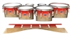 Dynasty Custom Elite Tenor Drum Slips - Maple Woodgrain Red Fade (Red)