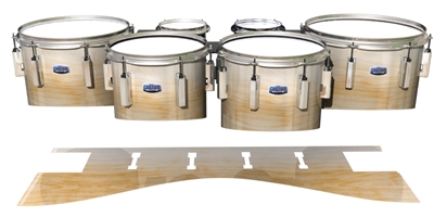 Dynasty Custom Elite Tenor Drum Slips - Maple Woodgrain White Fade (Neutral)