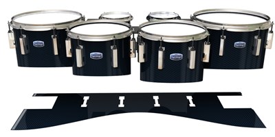 Dynasty Custom Elite Tenor Drum Slips - Navy Carbon Fade (Blue)