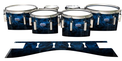 Dynasty Custom Elite Tenor Drum Slips - Ocean GEO Marble Fade (Blue)