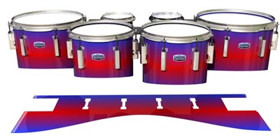 Dynasty Custom Elite Tenor Drum Slips - Orion Fade (Blue) (Red)