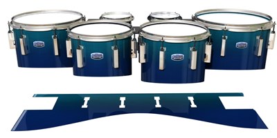 Dynasty Custom Elite Tenor Drum Slips - Pacific Fade (Blue) (Aqua)