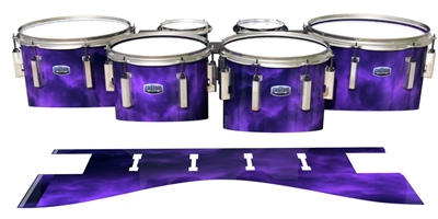 Dynasty Custom Elite Tenor Drum Slips - Purple Smokey Clouds (Themed)