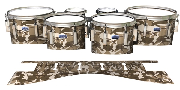 Dynasty Custom Elite Tenor Drum Slips - Quicksand Traditional Camouflage (Neutral)