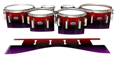 Dynasty Custom Elite Tenor Drum Slips - Rosso Galaxy Fade (Red) (Purple)