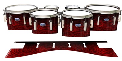 Dynasty Custom Elite Tenor Drum Slips - Rosy Red Rosewood (Red)