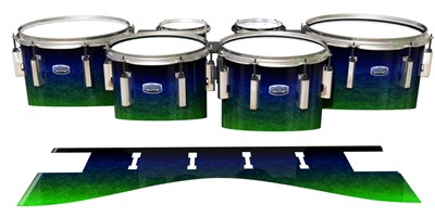 Dynasty Custom Elite Tenor Drum Slips - Summer Night (Blue) (Green)