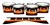 Dynasty Custom Elite Tenor Drum Slips - Sunrock (Orange)