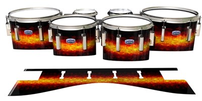 Dynasty Custom Elite Tenor Drum Slips - Sunrock (Orange)