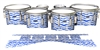 Dynasty Custom Elite Tenor Drum Slips - Wave Brush Strokes Blue and White (Blue)