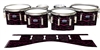 Dynasty Custom Elite Tenor Drum Slips - Wave Brush Strokes Maroon and Black (Red)