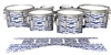 Dynasty Custom Elite Tenor Drum Slips - Wave Brush Strokes Navy Blue and White (Blue)
