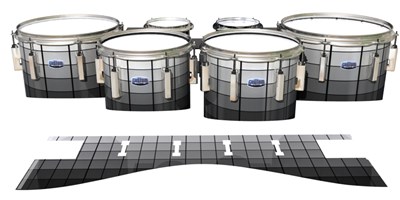 Dynasty Custom Elite Tenor Drum Slips - White Digitial Gradient (Neutral)