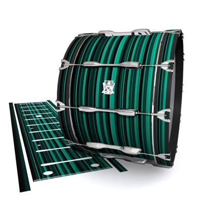 Ludwig Ultimate Series Bass Drum Slips - Aqua Horizon Stripes (Aqua)