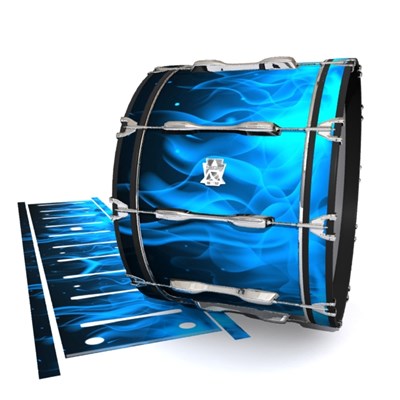 Ludwig Ultimate Series Bass Drum Slips - Blue Flames (Themed)