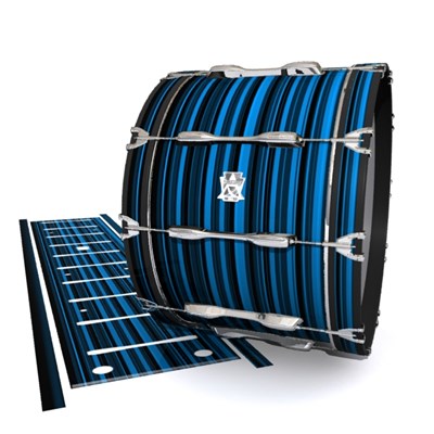 Ludwig Ultimate Series Bass Drum Slips - Blue Horizon Stripes (Blue)