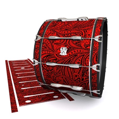 Ludwig Ultimate Series Bass Drum Slips - Deep Red Paisley (Themed)