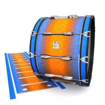 Ludwig Ultimate Series Bass Drum Slips - Exuma Sunset (Blue) (Orange)