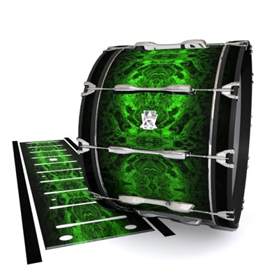 Ludwig Ultimate Series Bass Drum Slips - Forest GEO Marble Fade (Green)