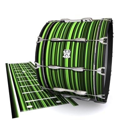 Ludwig Ultimate Series Bass Drum Slips - Green Horizon Stripes (Green)