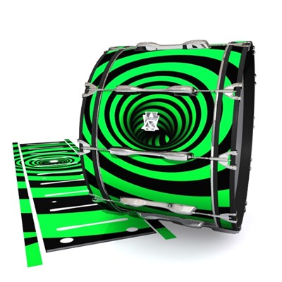 Ludwig Ultimate Series Bass Drum Slips - Green Vortex Illusion (Themed)