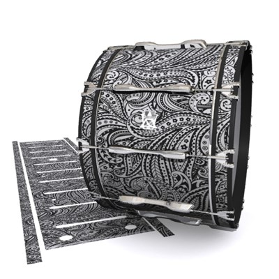 Ludwig Ultimate Series Bass Drum Slips - Grey Paisley (Themed)