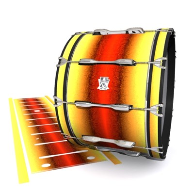 Ludwig Ultimate Series Bass Drum Slips - Jupiter Storm (Red) (Yellow)