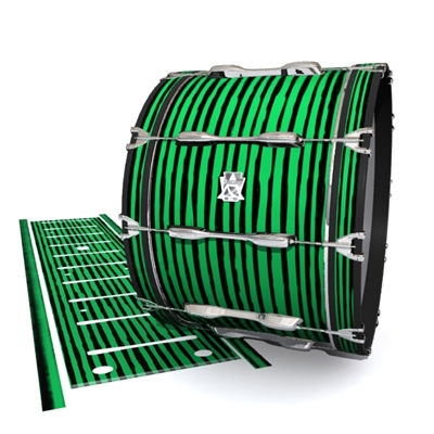 Ludwig Ultimate Series Bass Drum Slip - Lateral Brush Strokes Green and Black (Green)