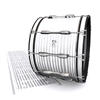 Ludwig Ultimate Series Bass Drum Slip - Lateral Brush Strokes Grey and White (Neutral)
