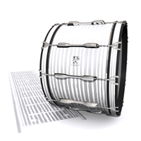 Ludwig Ultimate Series Bass Drum Slip - Lateral Brush Strokes Grey and White (Neutral)