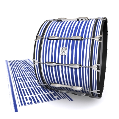 Ludwig Ultimate Series Bass Drum Slip - Lateral Brush Strokes Navy Blue and White (Blue)