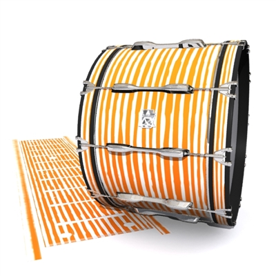 Ludwig Ultimate Series Bass Drum Slip - Lateral Brush Strokes Orange and White (Orange)