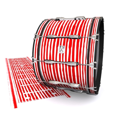 Ludwig Ultimate Series Bass Drum Slip - Lateral Brush Strokes Red and White (Red)