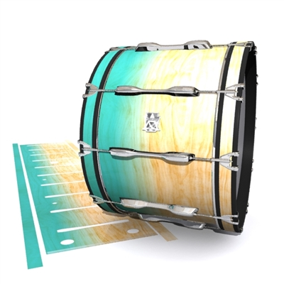 Ludwig Ultimate Series Bass Drum Slip - Maple Woodgrain Teal Fade (Blue) (Green)