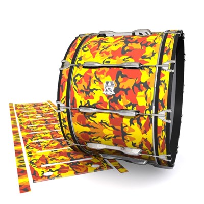 Ludwig Ultimate Series Bass Drum Slips - November Fall Traditional Camouflage (Red) (Yellow)