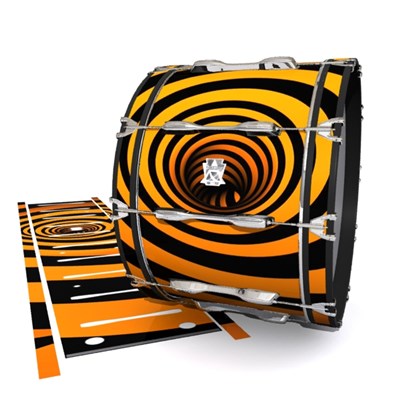 Ludwig Ultimate Series Bass Drum Slips - Orange Vortex Illusion (Themed)2