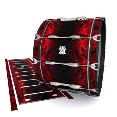 Ludwig Ultimate Series Bass Drum Slips - Volcano GEO Marble Fade (Red)