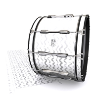 Ludwig Ultimate Series Bass Drum Slip - Wave Brush Strokes Grey and White (Neutral)