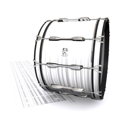 Ludwig Ultimate Series Bass Drum Slips - White Horizon Stripes (Neutral)
