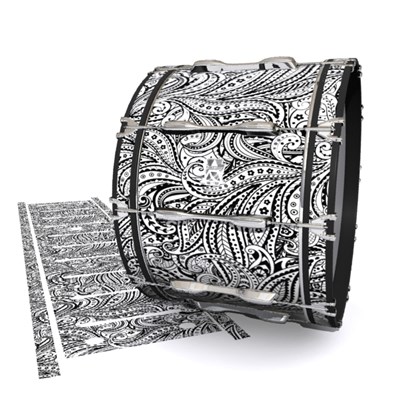 Ludwig Ultimate Series Bass Drum Slips - White Paisley (Themed)