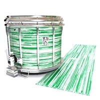 Ludwig Ultimate Series Snare Drum Slip - Chaos Brush Strokes Green and White (Green)