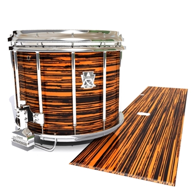 Ludwig Ultimate Series Snare Drum Slip - Chaos Brush Strokes Orange and Black (Orange)