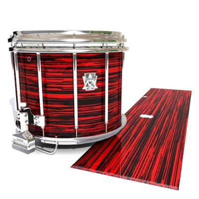 Ludwig Ultimate Series Snare Drum Slip - Chaos Brush Strokes Red and Black (Red)