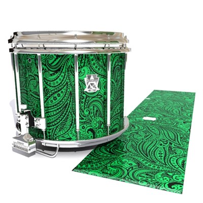 Ludwig Ultimate Series Snare Drum Slip - Dark Green Paisley (Themed)