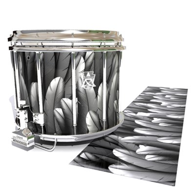 Ludwig Ultimate Series Snare Drum Slip - Grey Feathers (Themed)